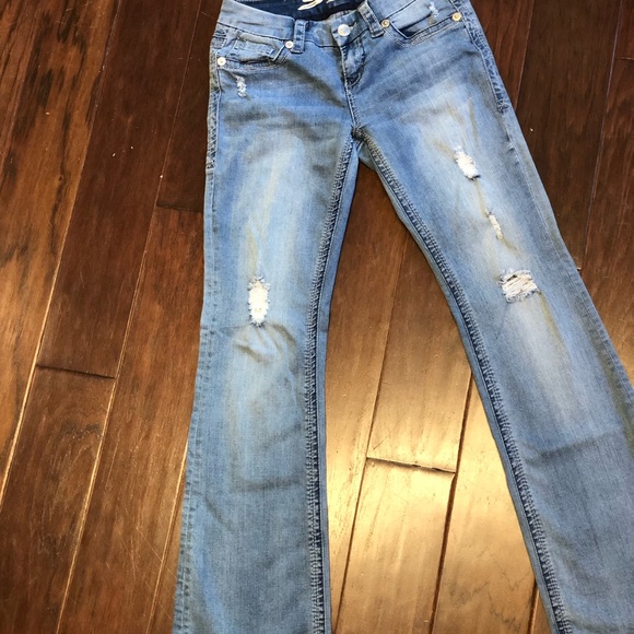Seven 7 Size 27 Light Wash Boyfriend Boot Cut Jean - Picture 4 of 8